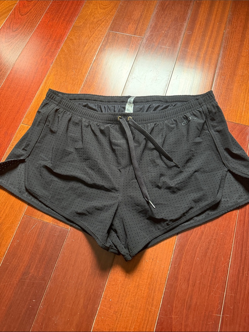 Charlies Men's Black Perforated Swim Trunks